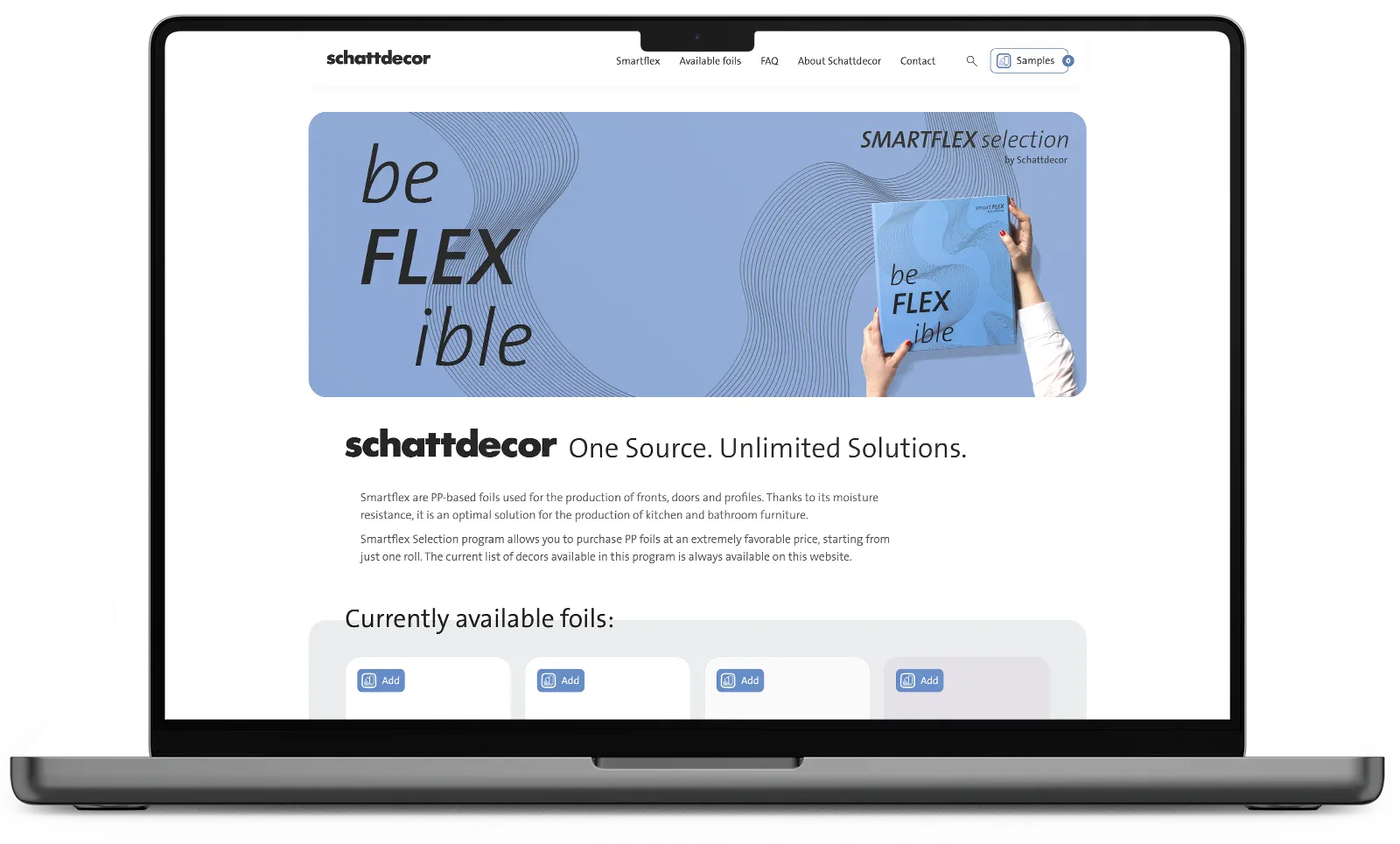 Smartflex website mockup