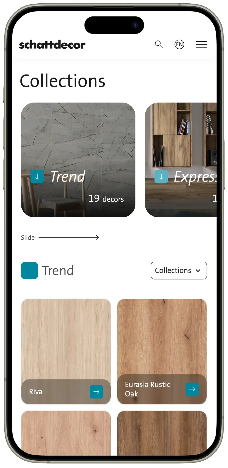 Mobile subpage